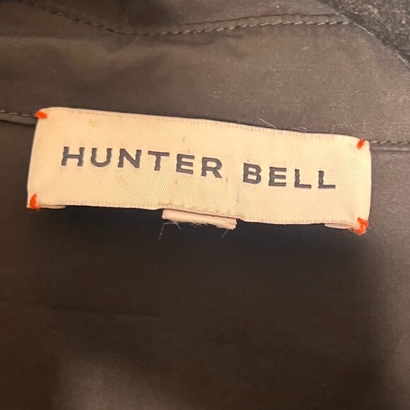 Hunter Bell Evangeline Black Casual Designer Popover Blouse Balloon Sleeve Top M - Picture 8 of 9